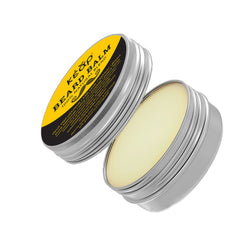 Open Kear waterless Beard Balm in aluminium jar.