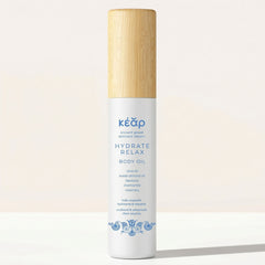 Kear Hydrate Relax Body Oil with chamomile and rosemary.