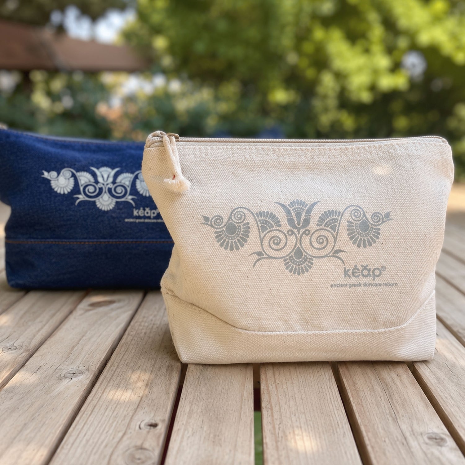 Denim Zip Clutch