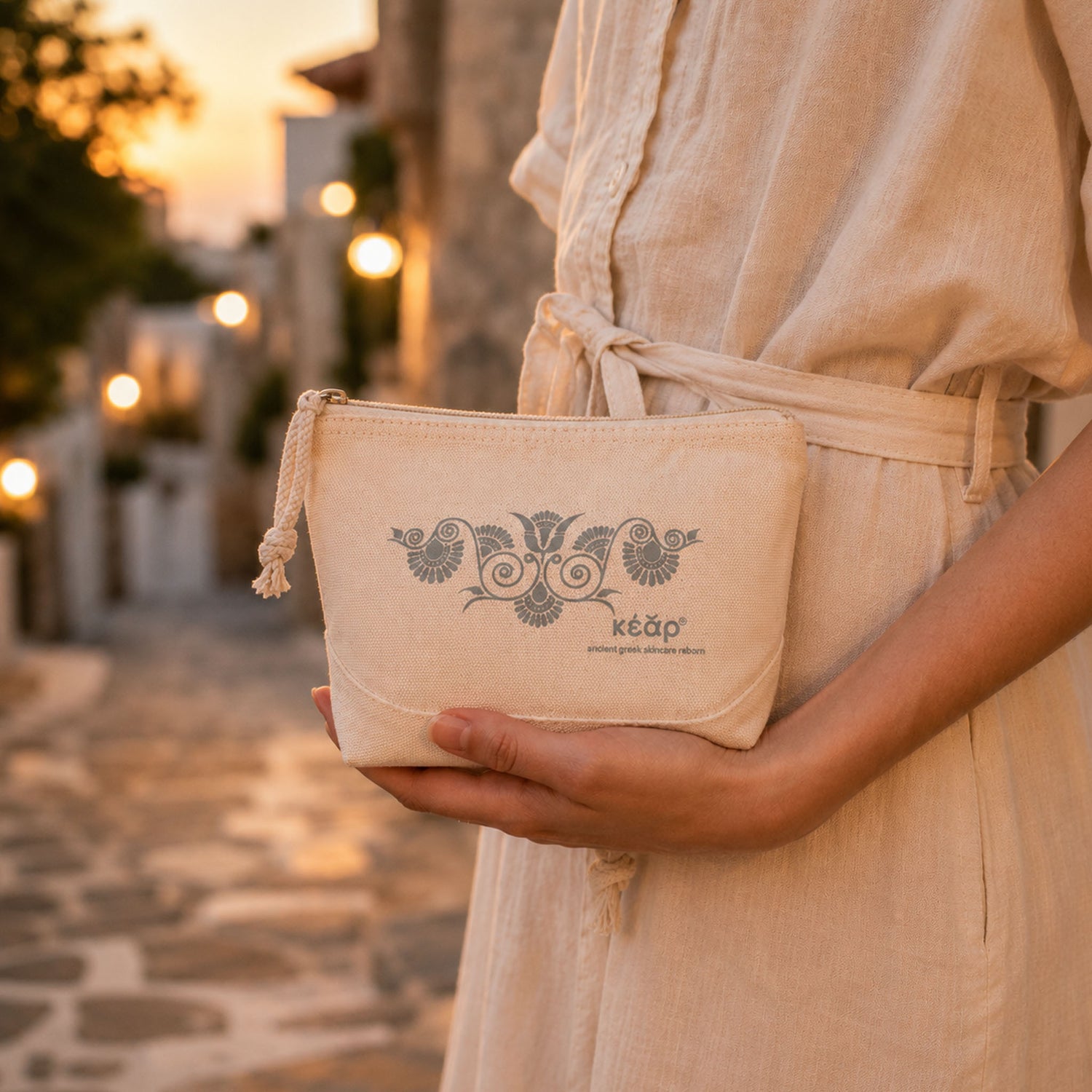 Denim Zip Clutch
