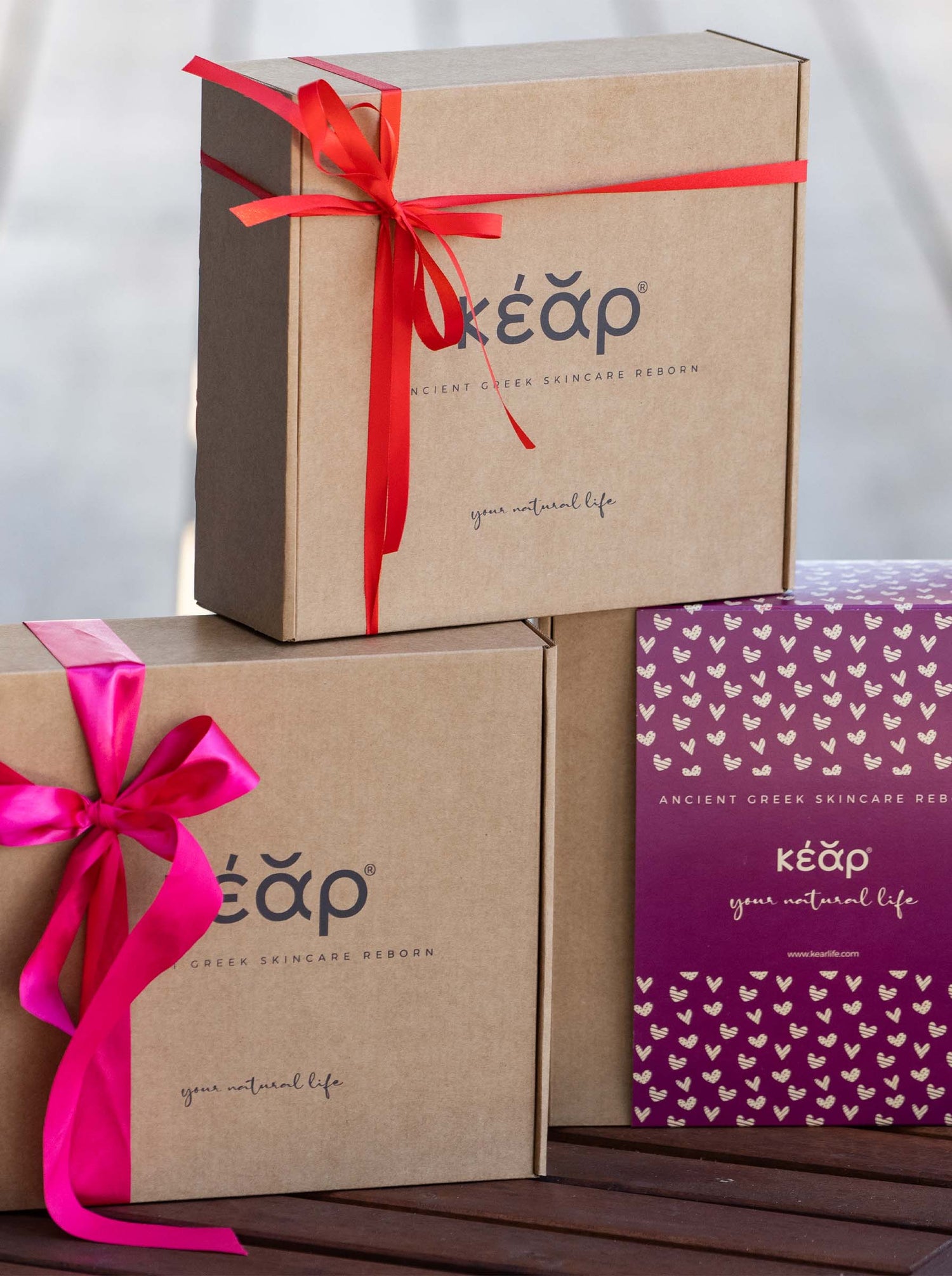 Kear natural skincare gift sets.