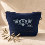 Denim Zip Clutch