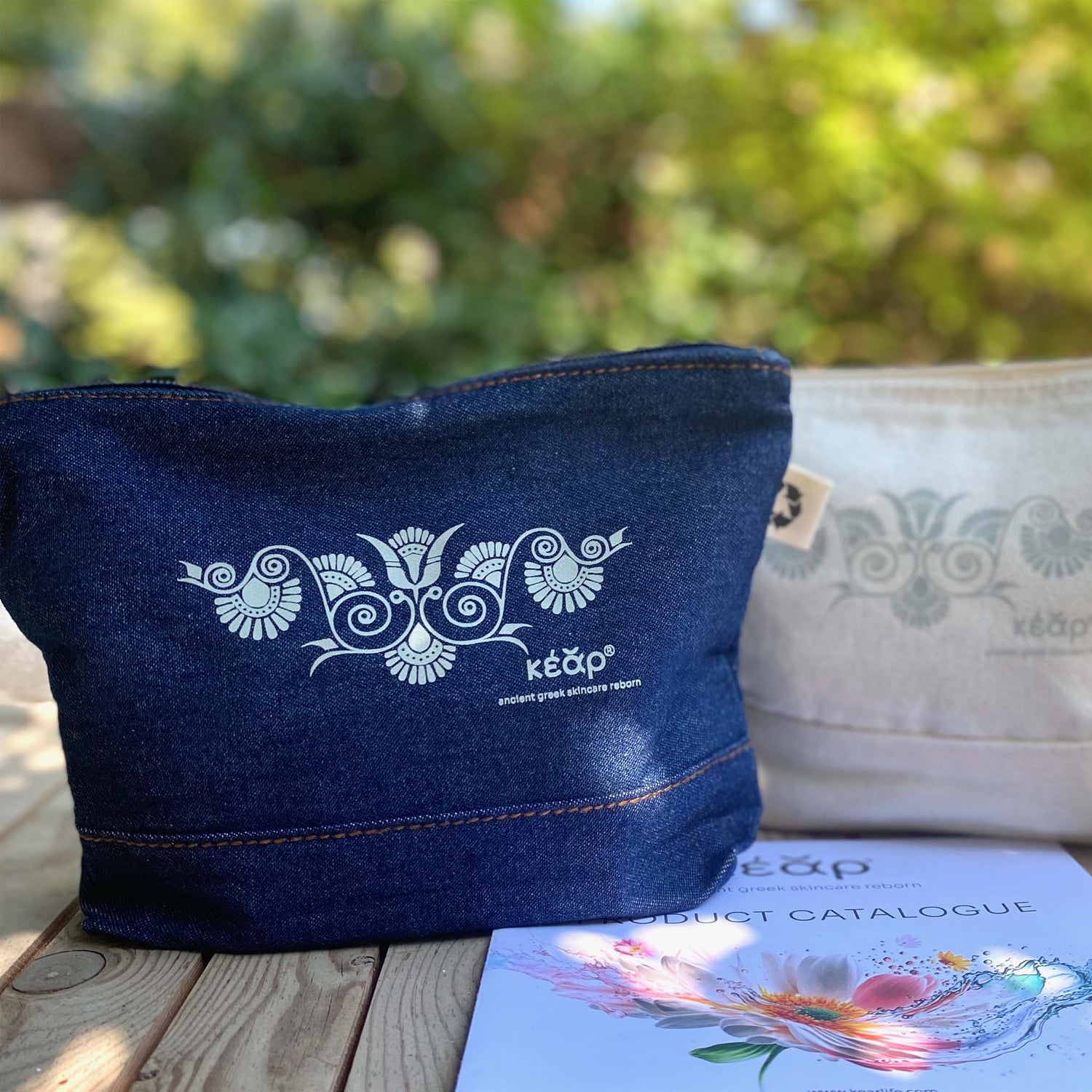 Denim Zip Clutch
