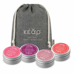 Kear SofiLip natural lip balms variety with branded  pouch.
