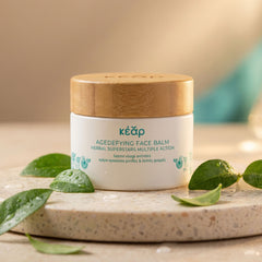 Kear waterless AgeDefying face balm with herbal superstars for wrinkles and fine lines.
